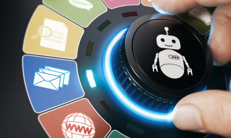 Automatización digital con inteligencia artificial y herramientas de productividad.
